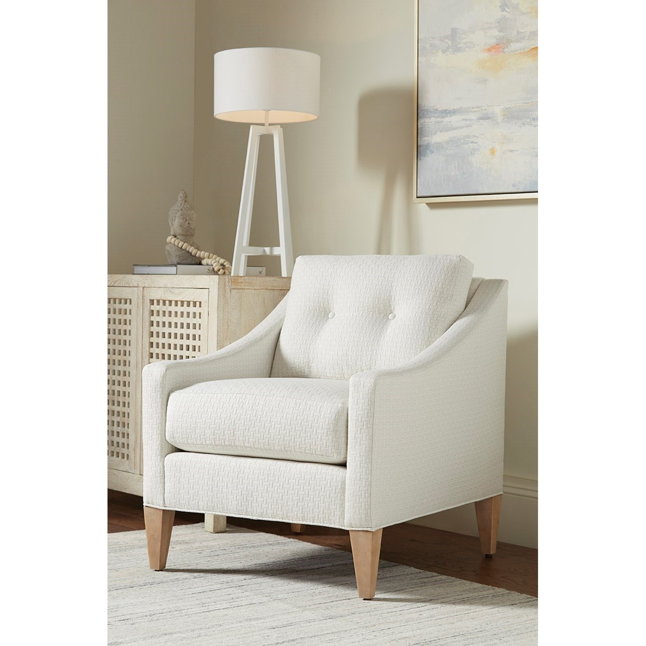 Rowe Chairs and Accents S341 000 Tufted Pillow Back Chair Bullard Furniture Uph Upholstered Chairs